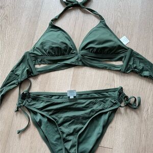 Olive Green Bikini Set